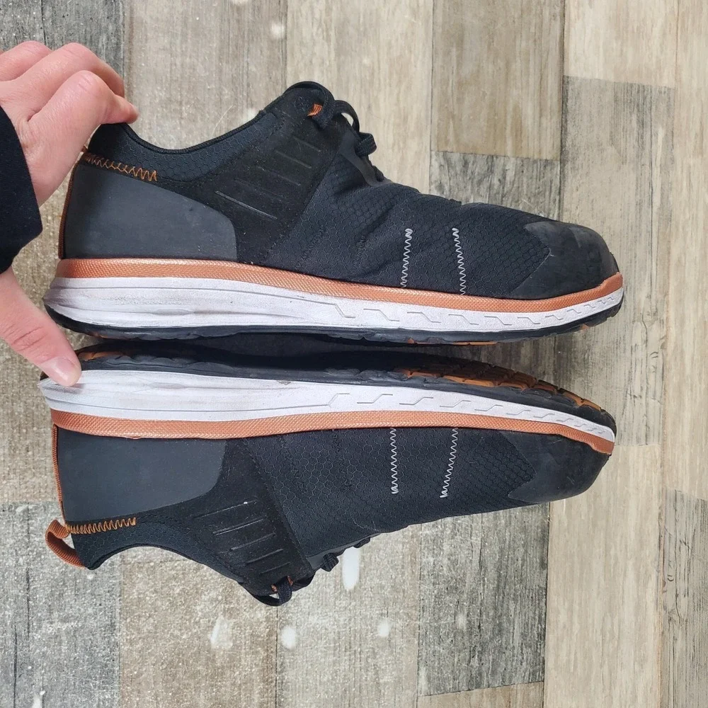 Timberland PRO Overdrive Womens Work Shoes Sz 9 Black Copper Safety Toe Sneakers